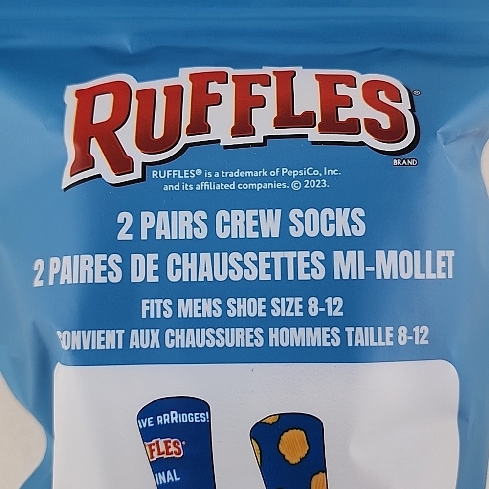 NWT Ruffles 1 Boxer + 2 Crew Socks Snack Bag Aisle Original Flavour M (31-33) - Picture 13 of 15
